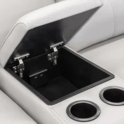 Power Modular Reclining Loveseat with Console and USB Ports - 3 pcs Beige/Light Grey Best