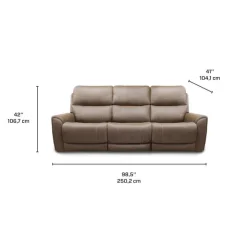 Power Modular Reclining Sofa - 3 pcs Cappuccino Best