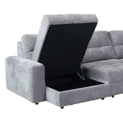 Power Modular Reclining Sectional with 1 Slider and Left-Side Chaise with Storage - 4 pcs Grey Clearance