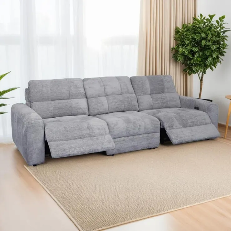 Power Modular Reclining Sofa - 3 pcs Grey Online
