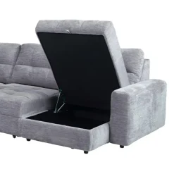 Power Modular Reclining Sectional with 2 Sliders and Left-Side Chaise with Storage - 4 pcs Grey Online