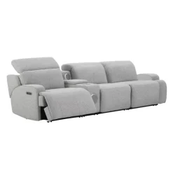 Power Modular Sofa and Console with Built-In Audio System - 4 pcs Grey Discount