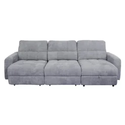Power Modular Sofa with 2 Sliders and Right-Side Chaise with Storage - 3 pcs Grey Sale