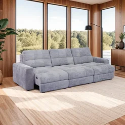 Power Modular Sofa with Sliders - 3 pcs Grey Best