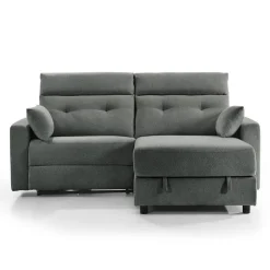 Power Recliner Loveseat and Right-Facing Chaise with Storage - Grey Outlet