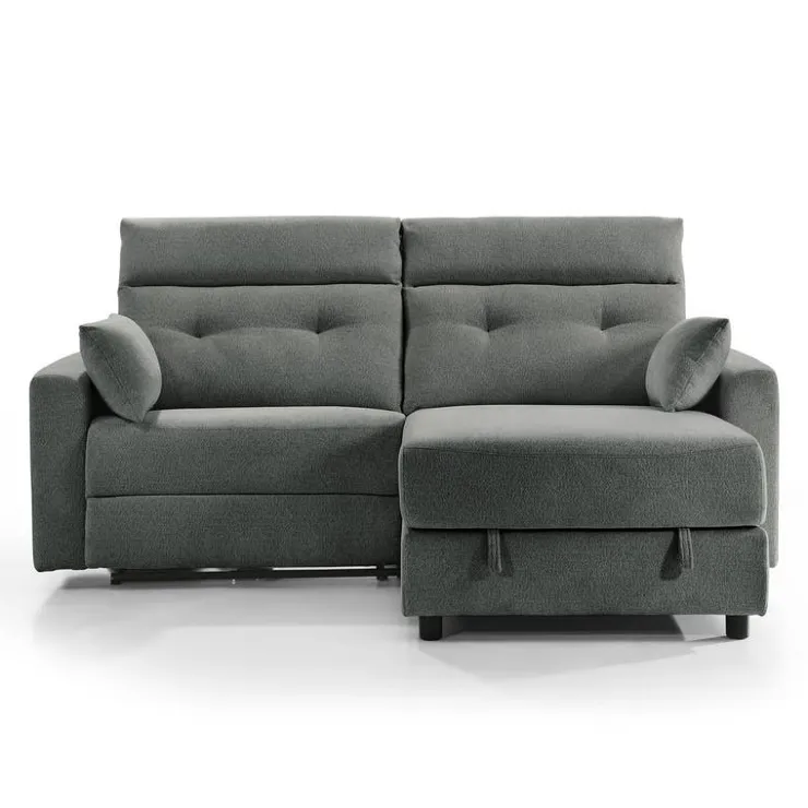 Power Recliner Loveseat and Right-Facing Chaise with Storage - Grey Outlet