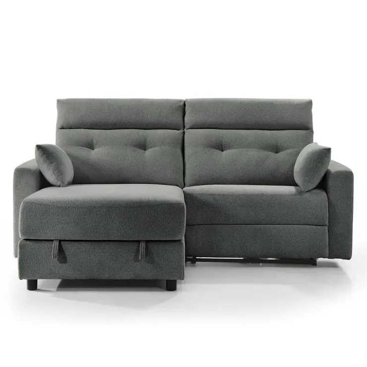 Power Recliner Loveseat and Left-Facing Chaise with Storage - Grey Clearance