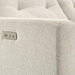 Power Recliner Loveseat and Right-Facing Chaise with Storage - Beige Clearance