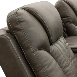 Power Recliner with Adjustable Headrest Grey Discount