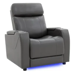 Power Recliner with Built-In Audio System - Grey Dark Grey Best