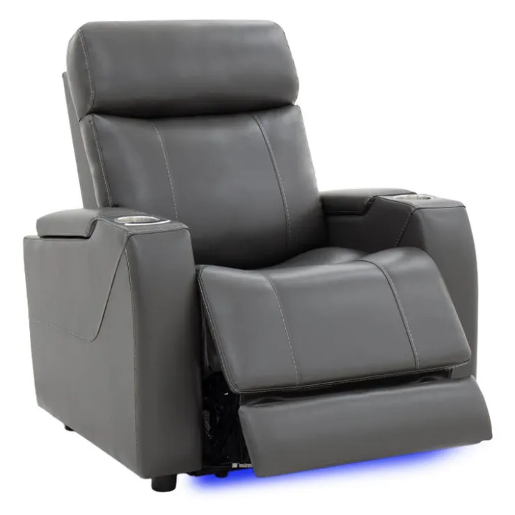Power Recliner with Built-In Audio System - Grey Dark Grey Best