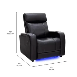 Power Recliner with Built-In Audio System - Black Best