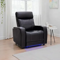 Power Recliner with Built-In Audio System - Black Best