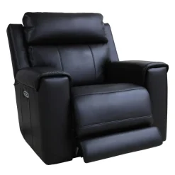 Power Recliner with Massage, Heat, and Retractable Console with Built-In Sound System Black Hot