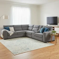 Power Reclining Sleeper Sectional with Console - 6 pcs Grey Best