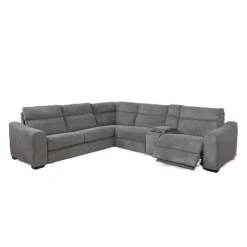 Power Reclining Sleeper Sectional with Console - 6 pcs Grey Best