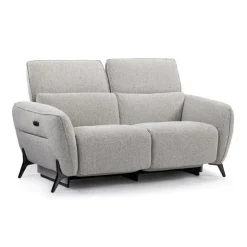 HTL Power Reclining Loveseat with Adjustable Headrests - Fabric Beige Hot