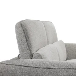 HTL Power Reclining Loveseat with Adjustable Headrests - Fabric Beige Hot