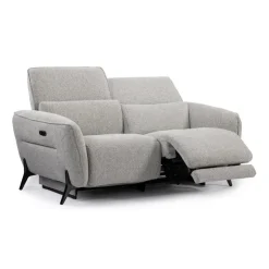 HTL Power Reclining Loveseat with Adjustable Headrests - Fabric Beige Hot