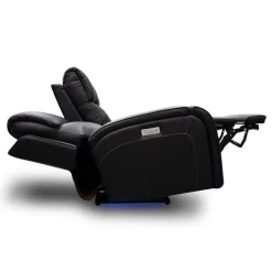 Power Reclining Loveseat with Adjustable Headrests Black Discount