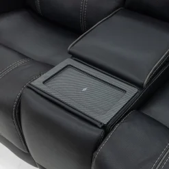 Power Reclining Loveseat with Adjustable Headrests Black Discount