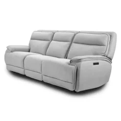 Power Reclining Modular Sofa with Adjustable Headrests and Fold-Down Backrest Seat - 3 pcs Pale Grey Best