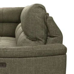 Power Reclining Sectional with Adjustable Headrest Green Clearance