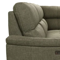 Power Reclining Sectional with Adjustable Headrest Green Outlet