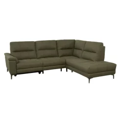Power Reclining Sectional with Adjustable Headrest Green Outlet