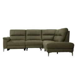 Power Reclining Sectional with Adjustable Headrest Green Outlet