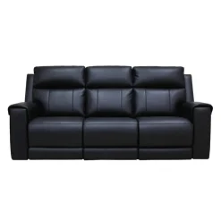 Power Reclining Sofa with Massage, Heat, and Fold-Down Backrest with Built-In Sound System Black Clearance