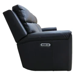 Power Reclining Sofa with Massage, Heat, and Fold-Down Backrest with Built-In Sound System Black Clearance