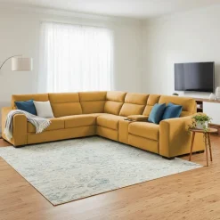 Power Reclining Sleeper Sectional with Console - 6 pcs Topaz Discount