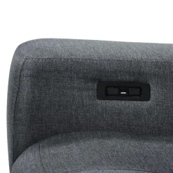 Power Rocker Swivel Recliner with Adjustable Headrest Grey Online