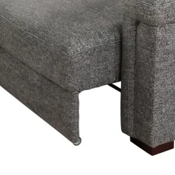 Power Sectional Bed with Sliding Seats and Storage Chaise Grey Clearance