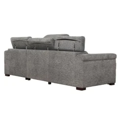 Power Sectional Bed with Sliding Seats and Storage Chaise Grey Sale
