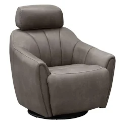 Power Swivel Recliner with Built-In Audio System - Grey Hot