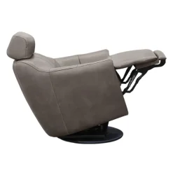Power Swivel Recliner with Built-In Audio System - Grey Hot