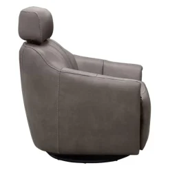 Power Swivel Recliner with Built-In Audio System - Grey Hot