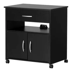 Meubles South Shore Printer Cart on Wheels - South Shore PURE BLACK Clearance