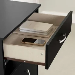Meubles South Shore Printer Cart on Wheels - South Shore PURE BLACK Clearance