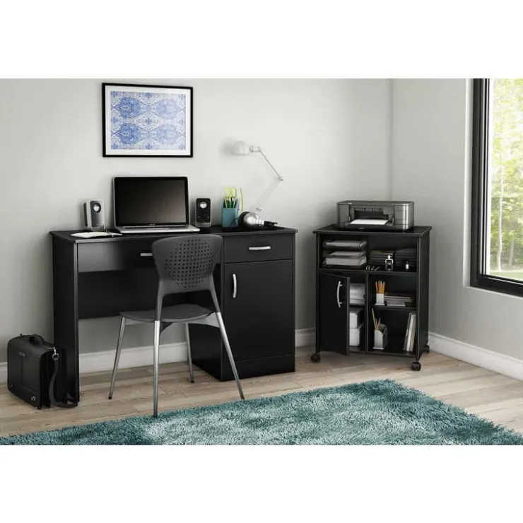 Meubles South Shore Printer Stand - South Shore PURE BLACK Outlet