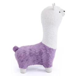 Llama-Shaped Kids Pouf – 28.3" x 15" x 44.1" Purple Discount