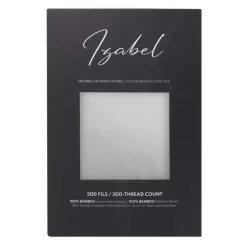 Queen Bamboo Bed Sheet Set - Cement Grey Clearance