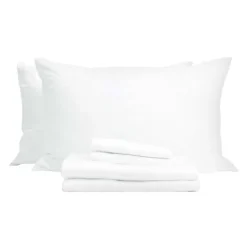 Queen Bamboo Bed Sheet Set - White Online