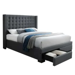 Queen Bed (60") Dark grey Discount