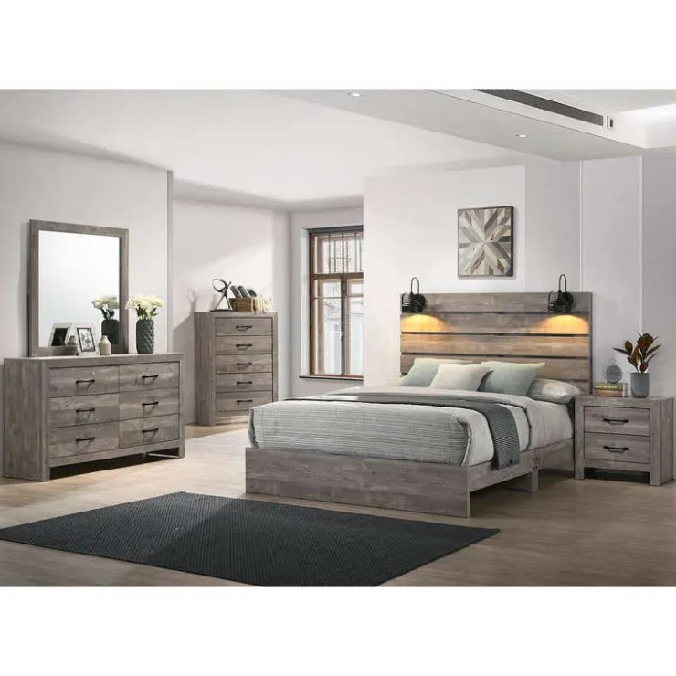 Queen Bed (60") Grey Clearance