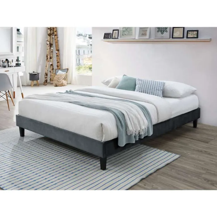 Queen Bed (60") Dark grey Hot