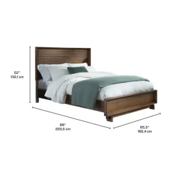 Queen Bed (60") Brown Clearance