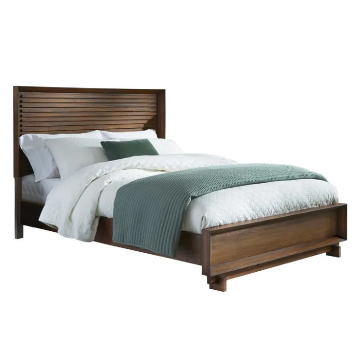 Queen Bed (60") Brown Clearance
